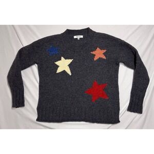 Madewell Starry Night Pullover Sweater Gray Long Sleeve Merino Wool Womens XXS